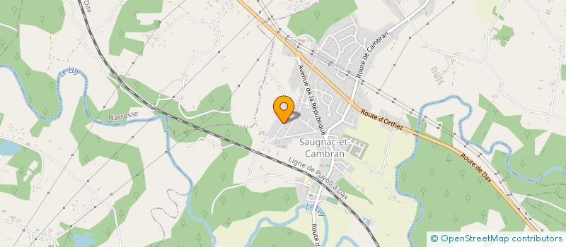 localisation de l'entreprise MADAME AURELIE HUBERT  SAUGNAC-ET-CAMBRAN