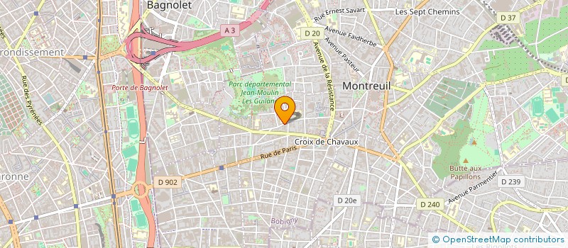 localisation de l'entreprise MADAME AURELIE HUBERT à MONTREUIL