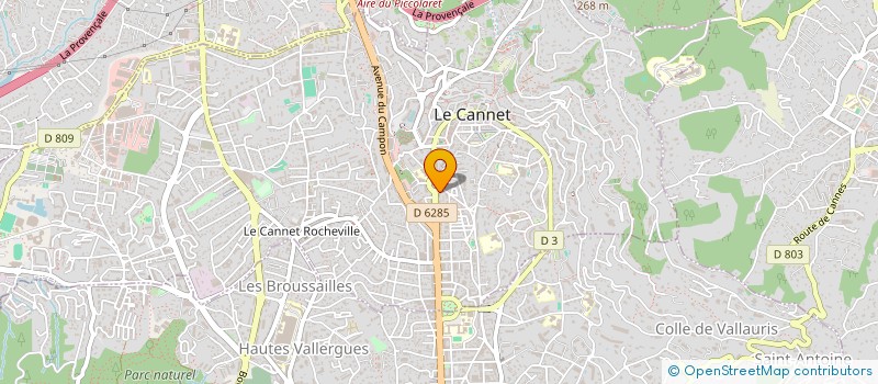 localisation de l'entreprise MADAME AURELIE JACQUART à LE CANNET