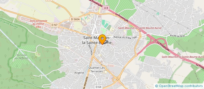 localisation de l'entreprise MADAME AURELIE JACQUET à SAINT-MAXIMIN-LA-SAINTE-BAUME