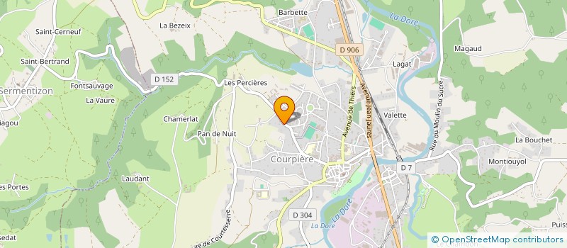 localisation de l'entreprise MADAME AURELIE JOUVE à COURPIERE