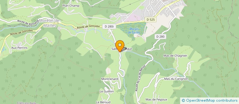 localisation de l'entreprise MADAME AURELIE JUBAIN  CRETS EN BELLEDONNE