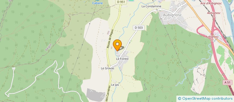 localisation de l'entreprise MADAME AURELIE JUESTZ D'YNGLEMARE à AUBIGNOSC