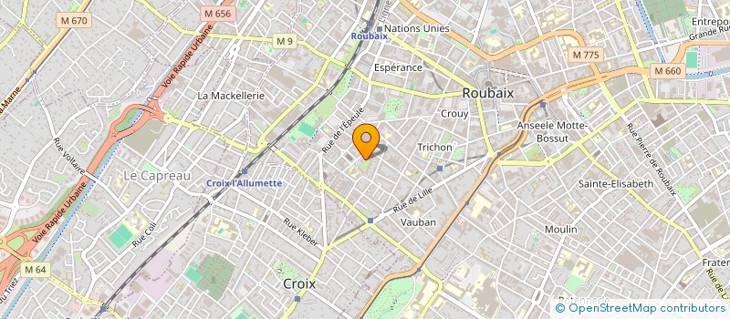 localisation de l'entreprise MADAME AURELIE KOUDAHIN  ROUBAIX