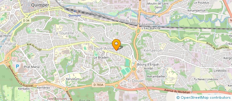 localisation de l'entreprise MADAME AURELIE LABATUT  QUIMPER