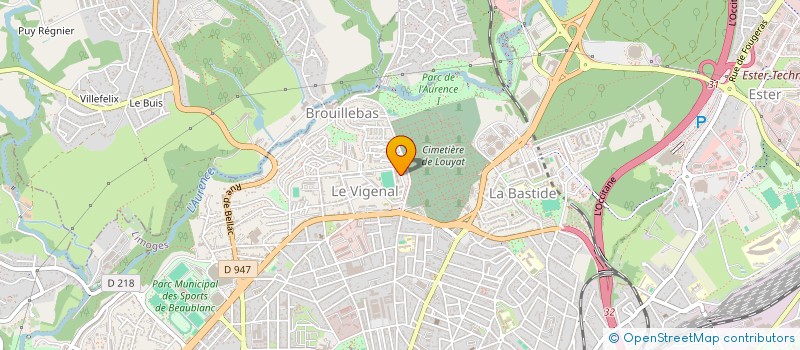 localisation de l'entreprise MADAME AURELIE LABUSSIERE à LIMOGES