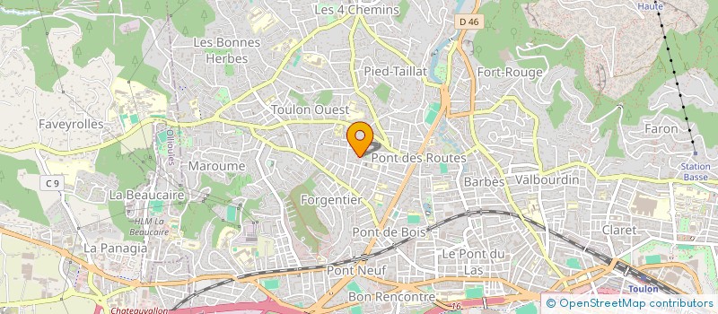 localisation de l'entreprise MADAME AURELIE LAGUERRE  TOULON