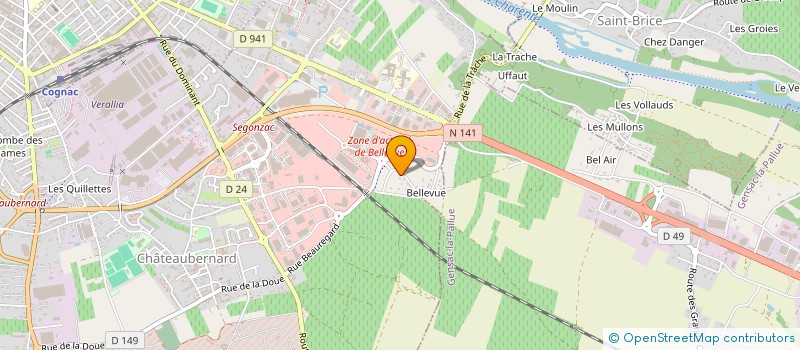 localisation de l'entreprise MADAME AURELIE LARBRE  CHATEAUBERNARD