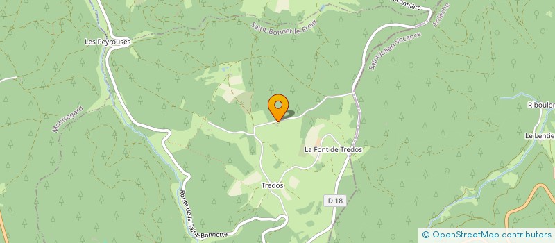 localisation de l'entreprise MADAME AURELIE LARDON  SAINT-BONNET-LE-FROID