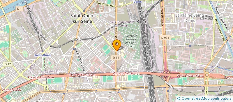 localisation de l'entreprise MADAME AURELIE LE CALVE  SAINT-OUEN-SUR-SEINE