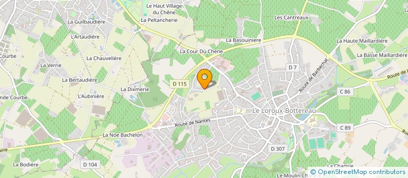 localisation de l'entreprise MADAME AURELIE LE NAGARD  LE LOROUX-BOTTEREAU