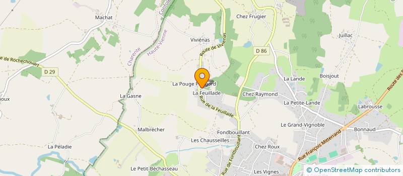 localisation de l'entreprise MADAME AURELIE LEBEDEL  ROCHECHOUART