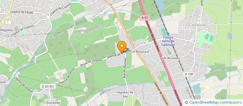 localisation de l'entreprise MADAME AURELIE LEBLANC  CADAUJAC