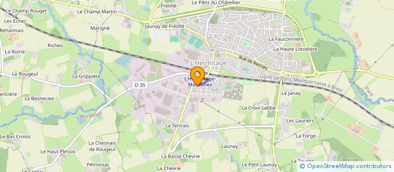 localisation de l'entreprise MADAME AURELIE LEBLAY  L'HERMITAGE