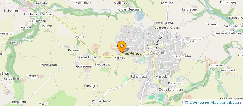 localisation de l'entreprise MADAME AURELIE LEBRETON  PLOUVIEN