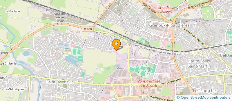 localisation de l'entreprise MADAME AURELIE LECOMTE  SAINT-BERTHEVIN