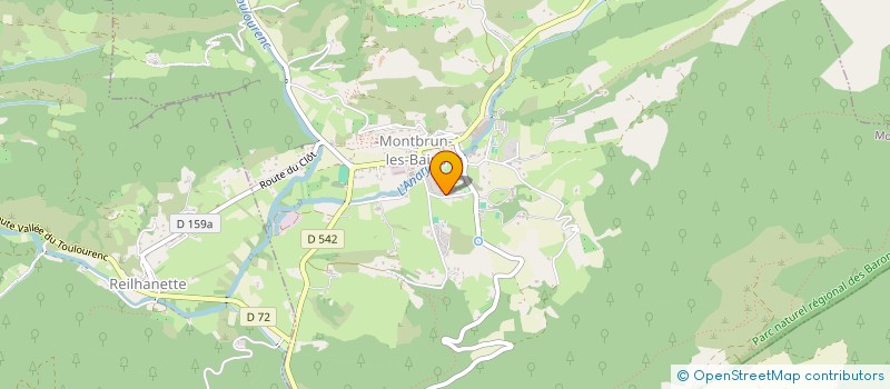 localisation de l'entreprise MADAME AURELIE LEFEBVRE  MONTBRUN-LES-BAINS