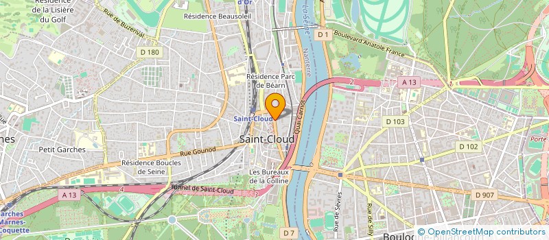 localisation de l'entreprise MADAME AURELIE LEGRAND à SAINT-CLOUD