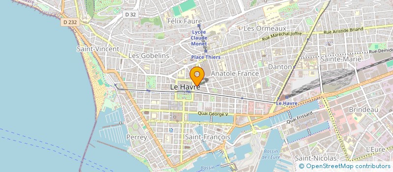 localisation de l'entreprise MADAME AURELIE LEMONNIER  LE HAVRE
