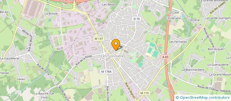 localisation de l'entreprise MADAME AURELIE LEMONNIER  LES SORINIERES