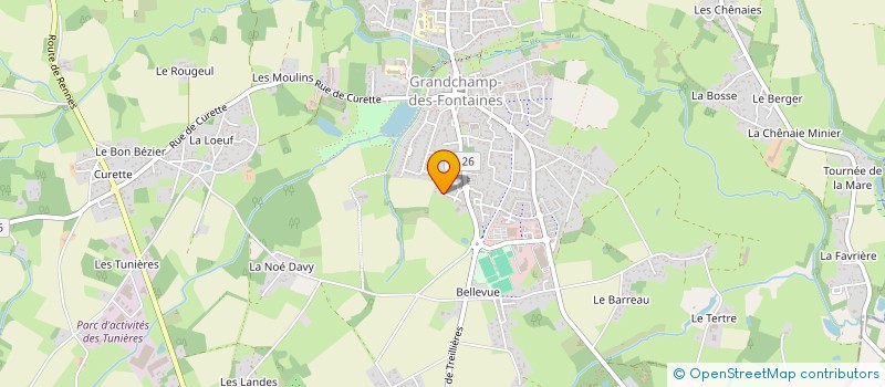 localisation de l'entreprise MADAME AURELIE LEQUEUTRE à GRANDCHAMP-DES-FONTAINES
