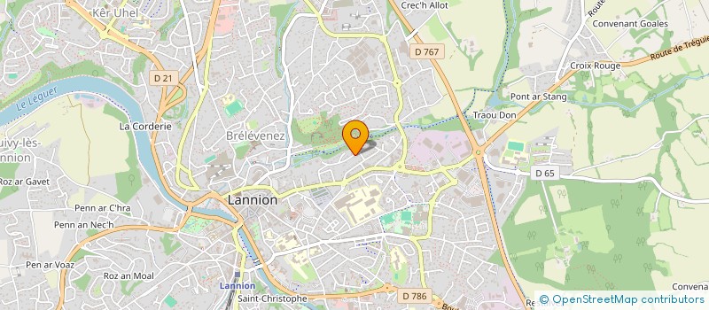 localisation de l'entreprise MADAME AURELIE LEROUX  LANNION