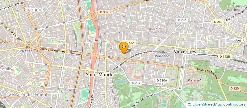 localisation de l'entreprise MADAME AURELIE LEROY à VINCENNES