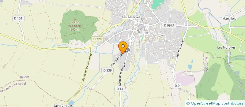 localisation de l'entreprise MADAME AURELIE LESUEUR  BILLOM