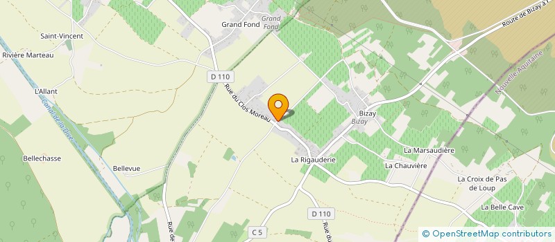 localisation de l'entreprise MADAME AURELIE LOISEAU  BELLEVIGNE-LES-CHATEAUX