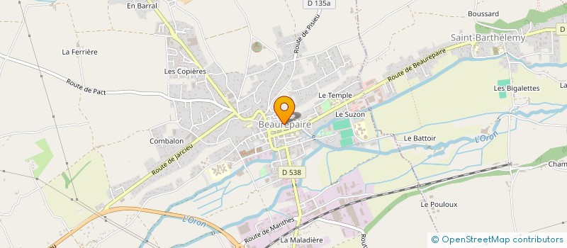localisation de l'entreprise MADAME AURELIE LORRIAUX à BEAUREPAIRE