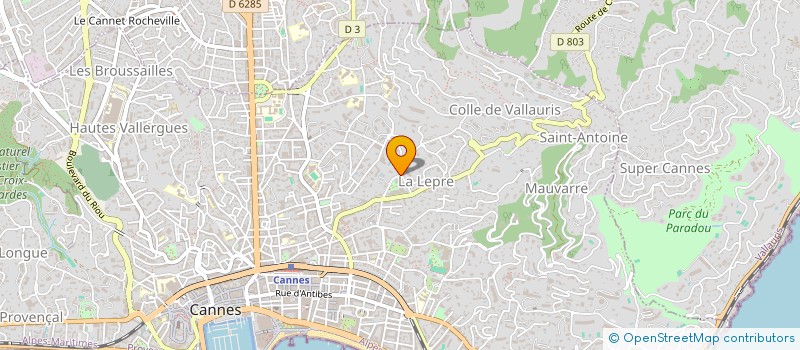 localisation de l'entreprise MADAME AURELIE LOUBIERE à CANNES