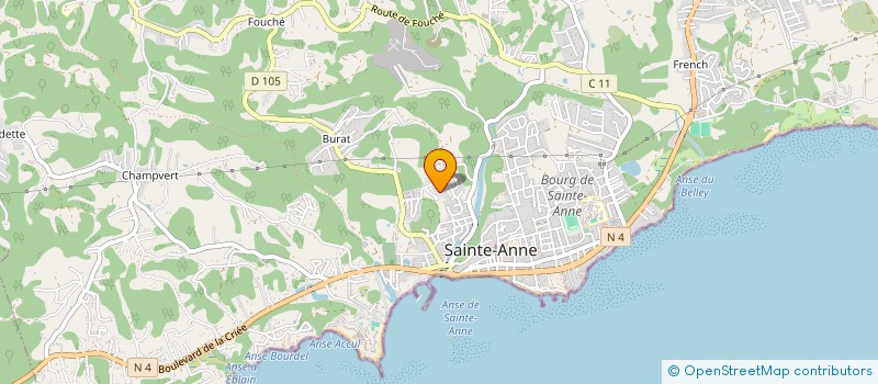 localisation de l'entreprise MADAME AURELIE MANNE à SAINTE-ANNE