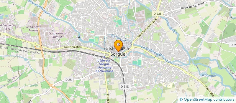 localisation de l'entreprise MADAME AURELIE MARCOU à L'ISLE-SUR-LA-SORGUE