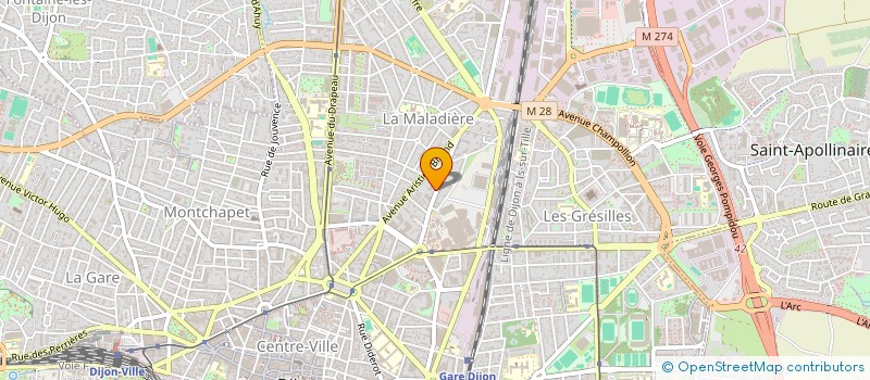 localisation de l'entreprise MADAME AURELIE MARJOT à DIJON