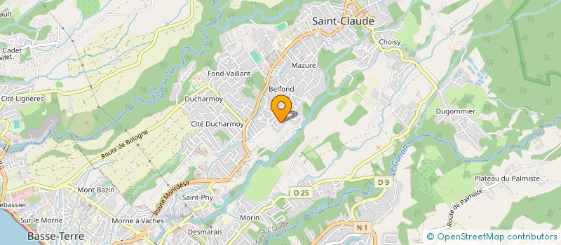 localisation de l'entreprise MADAME AURELIE MARTIN à SAINT-CLAUDE