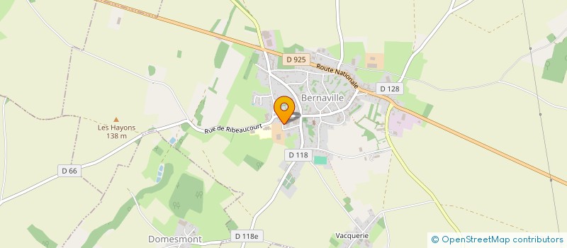 localisation de l'entreprise MADAME AURELIE MARTIN  BERNAVILLE