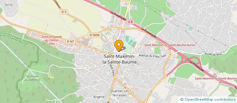 localisation de l'entreprise MADAME AURELIE MASSA  ST MAXIMIN LA STE BAUME
