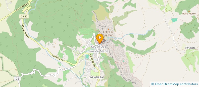 localisation de l'entreprise MADAME AURELIE MASSEBOEUF  MOUSTIERS-SAINTE-MARIE