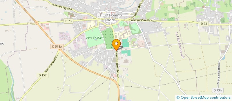 localisation de l'entreprise MADAME AURELIE MATHIAN à LA COTE-SAINT-ANDRE