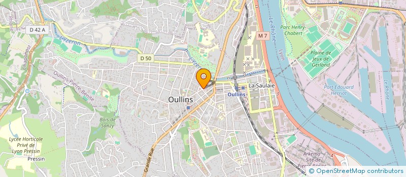 localisation de l'entreprise MADAME AURELIE MATTANA  OULLINS-PIERRE-BENITE