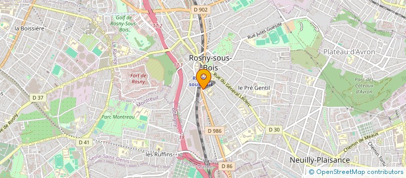 localisation de l'entreprise MADAME AURELIE MAZINGUE à ROSNY-SOUS-BOIS