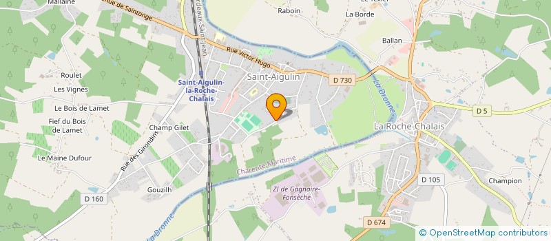 localisation de l'entreprise MADAME AURELIE MENARD  SAINT-AIGULIN