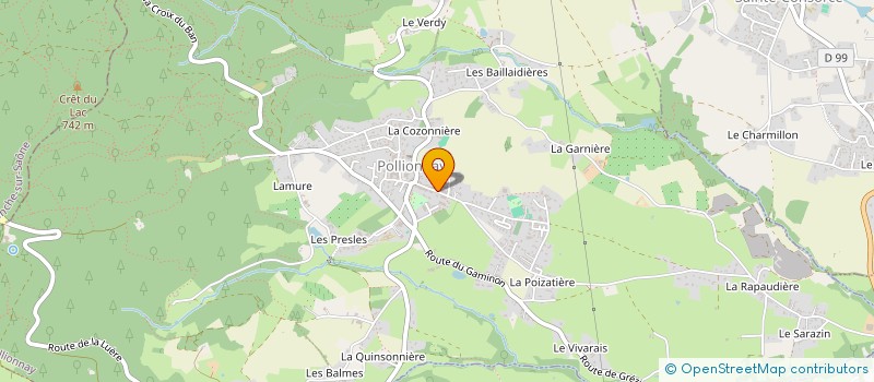 localisation de l'entreprise MADAME AURELIE METZELARD  POLLIONNAY