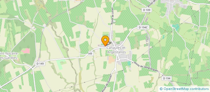 localisation de l'entreprise MADAME AURELIE MICHIELS  CANAULES-ET-ARGENTIERES