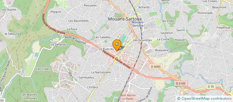 localisation de l'entreprise MADAME AURELIE MIRABEL  MOUANS-SARTOUX