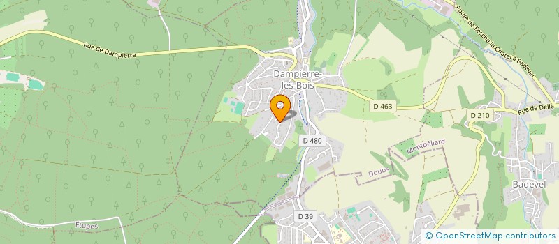 localisation de l'entreprise MADAME AURELIE MOINE  DAMPIERRE-LES-BOIS