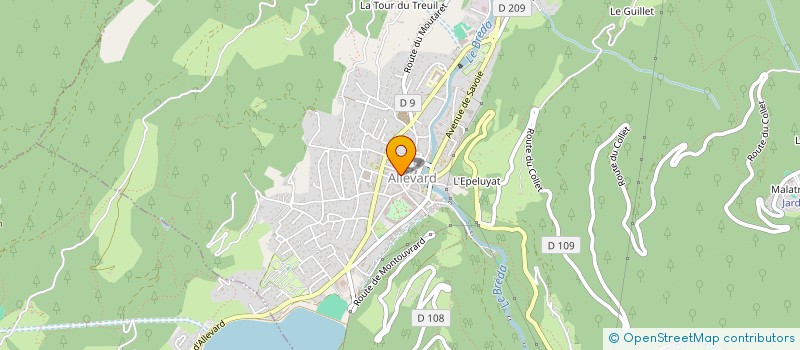 localisation de l'entreprise MADAME AURELIE MONTOYA  ALLEVARD