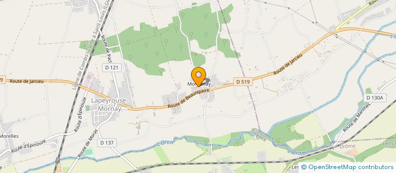 localisation de l'entreprise MADAME AURELIE MOUNIER  LAPEYROUSE-MORNAY