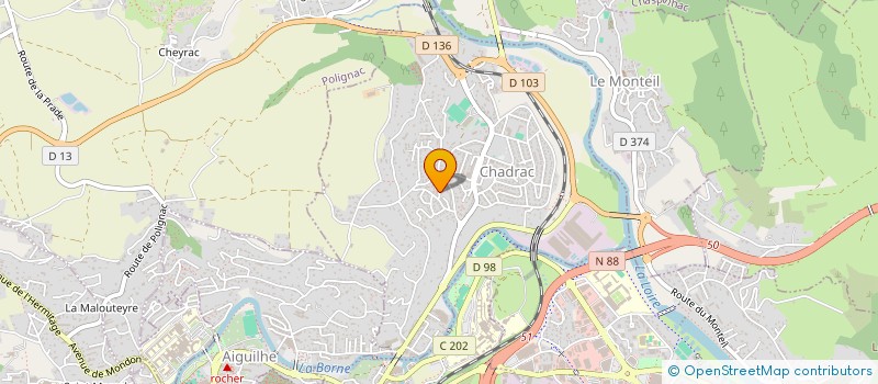 localisation de l'entreprise MADAME AURELIE NICOLAS  CHADRAC