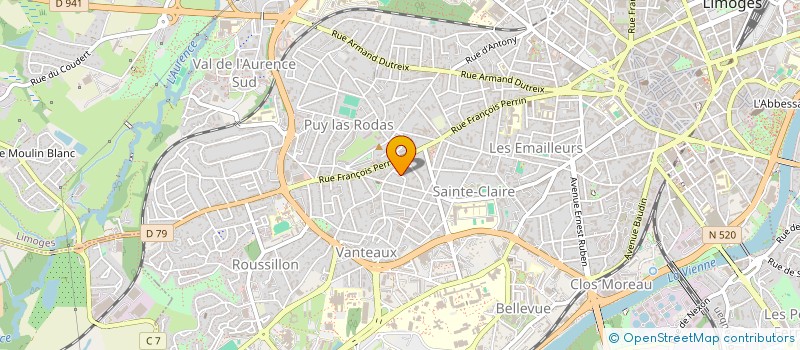localisation de l'entreprise MADAME AURELIE NOUBEL à LIMOGES
